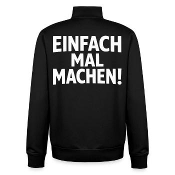 Fais-le simplement - Sweat zippé unisexe en coton bio Stanley/Stella - noir - Dos - AI Model Male 185 light (185cm)