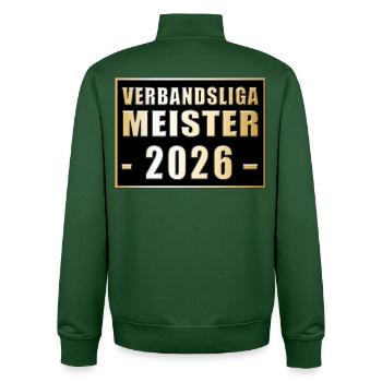 Champion of the Verbandsliga 2026 - Unisex Organic Zip Sweatshirt by Stanley/Stella - bottle green - Back - AI Model Male 185 dark (185cm)