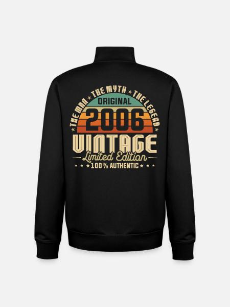 2006 Original Vintage Geburtstag Geschenk - Unisex Organic Zip Sweatshirt von Stanley/Stella - Schwarz