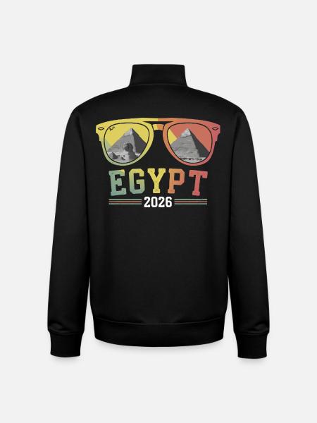 Egypt Vacation 2026 Pyramids - Unisex Organic Zip Sweatshirt by Stanley/Stella - black