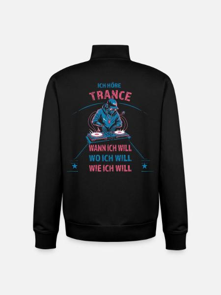 Ich höre Techno wann ich will - Unisex Organic Zip Sweatshirt von Stanley/Stella - Schwarz