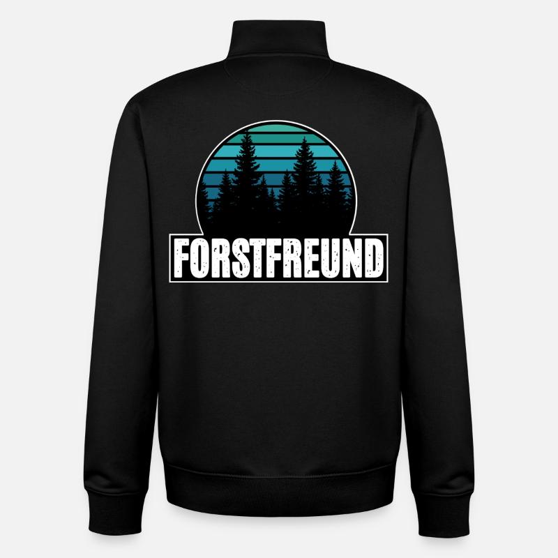 Forst Freund - Sweat zippé unisexe en coton bio Stanley/Stella - noir