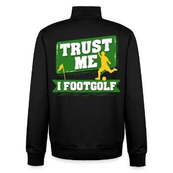Footgolf Soccer Golf - Unisex Organic Zip Sweatshirt by Stanley/Stella - black - Back - AI Model Male 185 light (185cm)