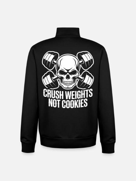 Crush Weights Gym No Sugar - Unisex Organic Zip Sweatshirt by Stanley/Stella - black