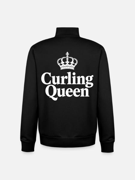Curling Queen - Die Königin auf dem Eis - Unisex Organic Zip Sweatshirt by Stanley/Stella - black
