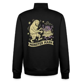 Monster Mash for Dark Textiles by Skashirts - Unisex Organic Zip Sweatshirt by Stanley/Stella - black - Back - AI Model Male 185 light (185cm)