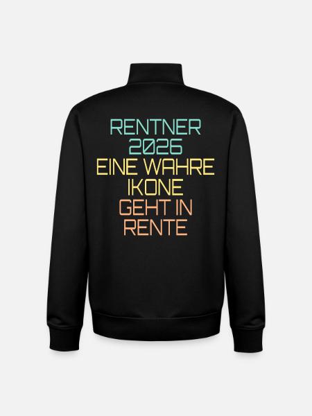 Pensioner 2026 Icon Pension - Unisex Organic Zip Sweatshirt by Stanley/Stella - black