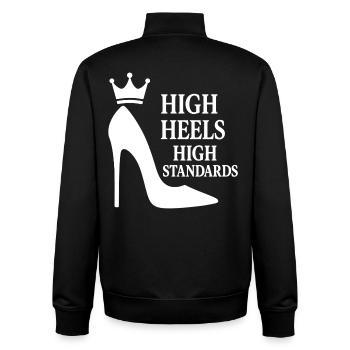 High Heels High Standards: Power Statement Queen - Unisex Organic Zip Sweatshirt by Stanley/Stella - black - Back - AI Model Male 185 light (185cm)