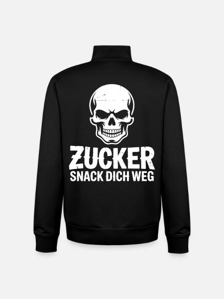 Sugar Skull Snack You Away - Unisex Organic Zip Sweatshirt by Stanley/Stella - black