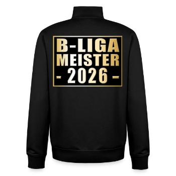 Meister der Kreisliga B 2026 B-Liga-Meister - Unisex Organic Zip Sweatshirt von Stanley/Stella - Schwarz - Hinten - AI Model Male 185 light (185cm)