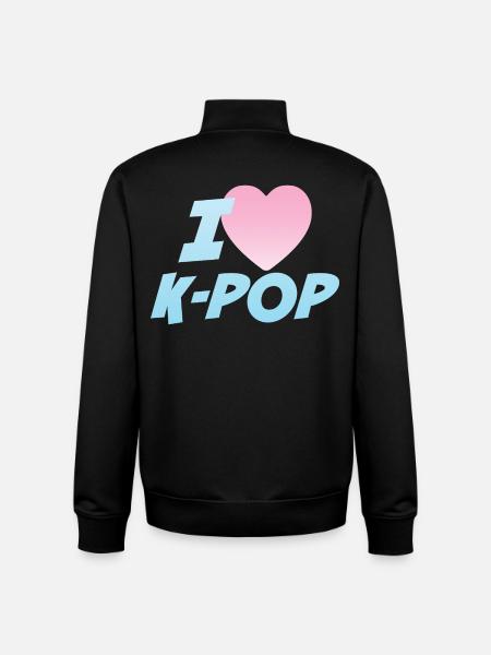 Ich liebe K-Pop - Unisex Organic Zip Sweatshirt von Stanley/Stella - Schwarz