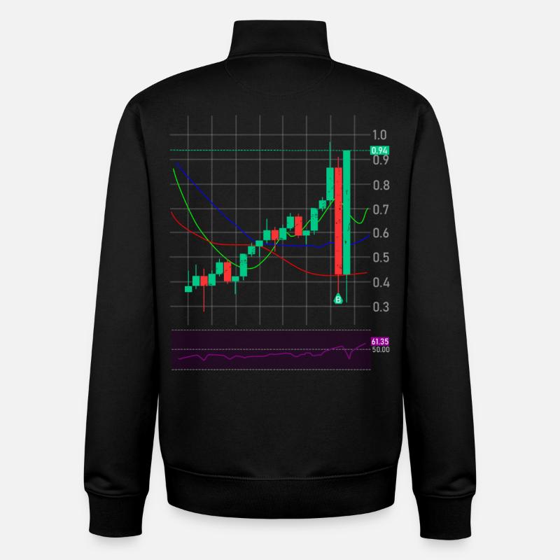 Trading Börse Krypto Aktien - Unisex Organic Zip Sweatshirt von Stanley/Stella - Schwarz