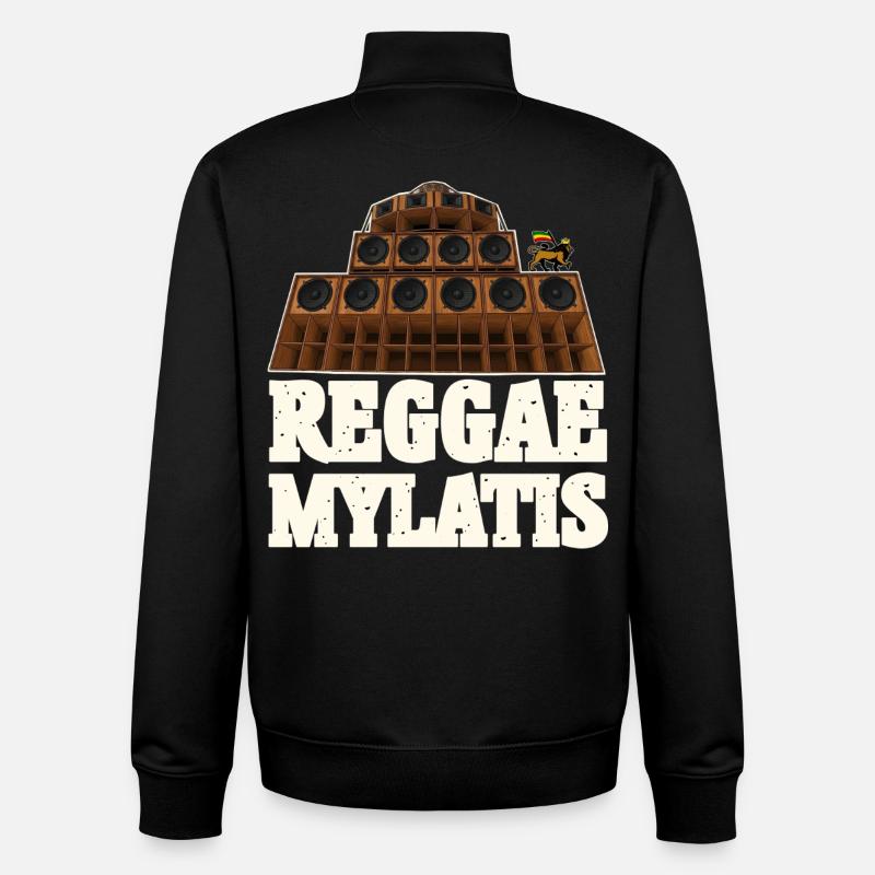 Reggae Mylatis - Sweat zippé unisexe en coton bio Stanley/Stella - noir