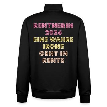 Rente Abschied Rentnerin 2026 - Unisex Organic Zip Sweatshirt von Stanley/Stella - Schwarz - Hinten - AI Model Male 185 light (185cm)