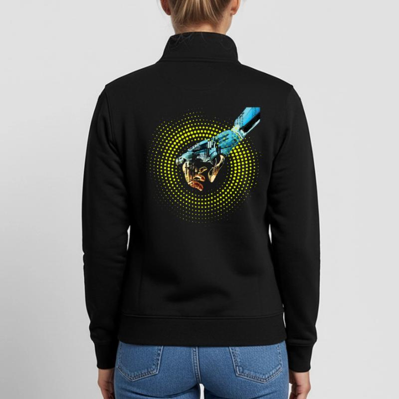 computer hand roboter KI digital cyborg code pc  Unisex Organic Zip Sweatshirt von Stanley/Stella