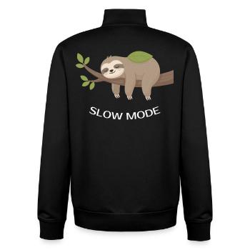 Langsam-Modus-Fault auf Ast - Unisex Organic Zip Sweatshirt von Stanley/Stella - Schwarz - Hinten - AI Model Male 185 light (185cm)