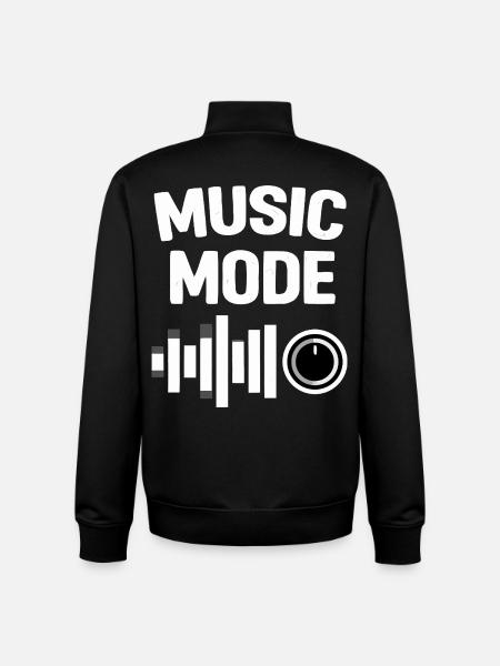 Music Mode On Equalizer - Unisex Organic Zip Sweatshirt by Stanley/Stella - black