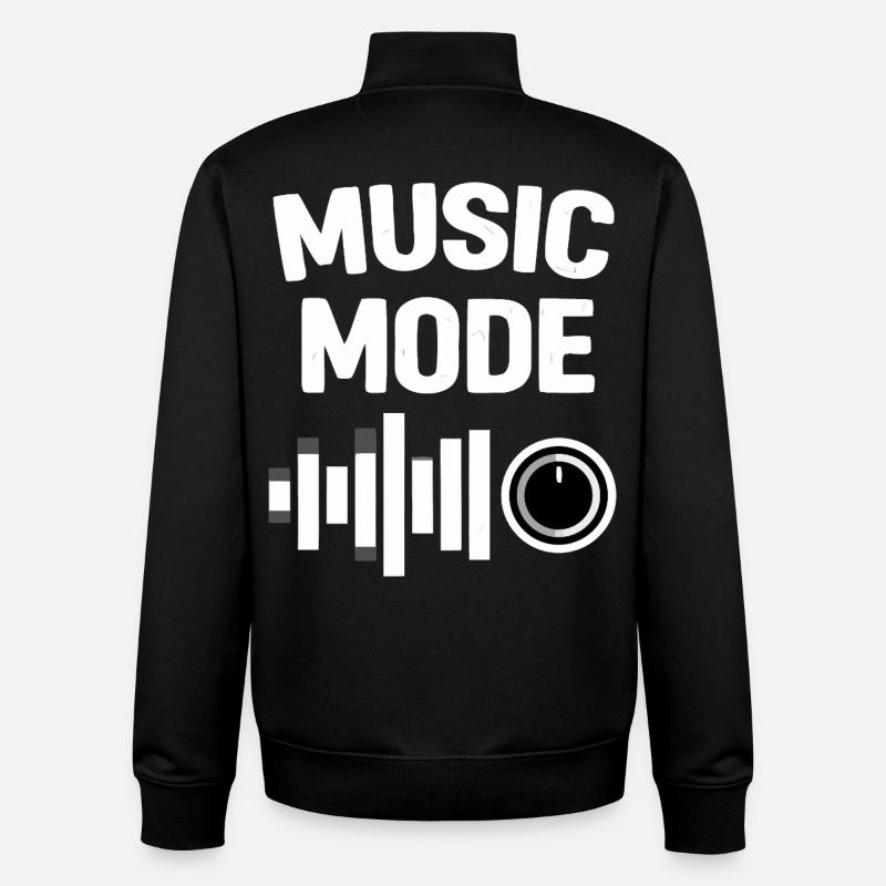 Mode musique sur égaliseur - Sweat zippé unisexe en coton bio Stanley/Stella - noir