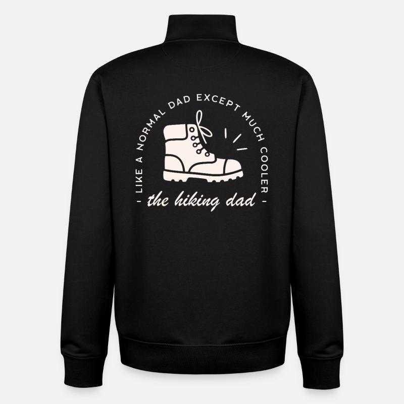 Wanderer-Vater, lustiger Wandervater, - Unisex Organic Zip Sweatshirt von Stanley/Stella - Schwarz