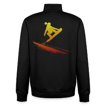 Snowboarderin Slopestyle Action Freestyle Sprung - Unisex Organic Zip Sweatshirt von Stanley/Stella - Schwarz - Hinten - AI Model Male 185 light (185cm)