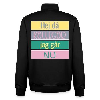 Auf Wiedersehen, Kolleginnen und Kollegen – Auf Wiedersehen - Unisex Organic Zip Sweatshirt von Stanley/Stella - Schwarz - Hinten - AI Model Male 185 light (185cm)