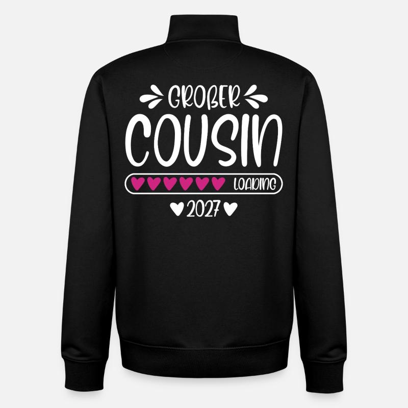 Big Cousin 2027 loading - Unisex Organic Zip Sweatshirt by Stanley/Stella - black