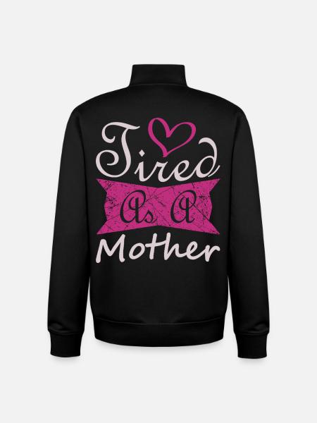 Müde Mutter Lustiges Mama-Lebensshirt - Unisex Organic Zip Sweatshirt von Stanley/Stella - Schwarz