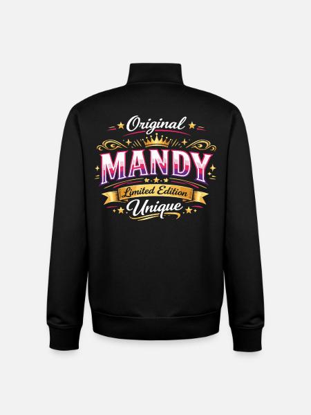 Mandy Name - Unisex Organic Zip Sweatshirt von Stanley/Stella - Schwarz