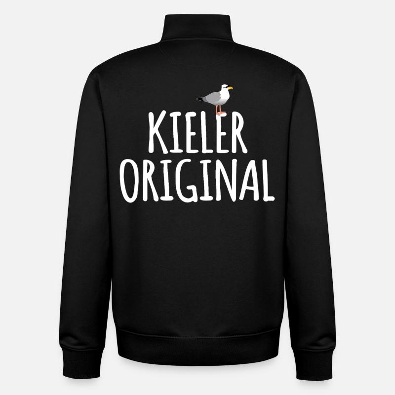 Kiel Original - Sweat zippé unisexe en coton bio Stanley/Stella - noir