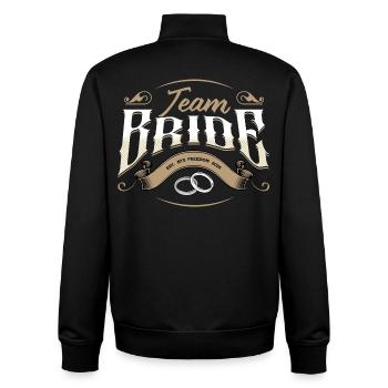 Équipe Mariée 2026 - Sweat zippé unisexe en coton bio Stanley/Stella - noir - Dos - AI Model Male 185 light (185cm)