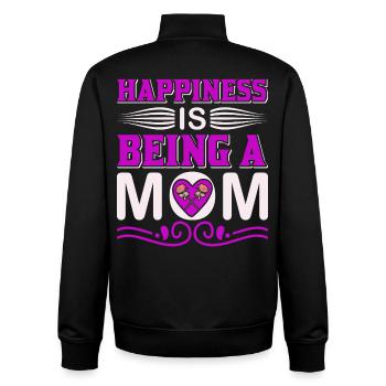 Glück ist, eine Mutter zu sein Mutterschaftsshirt - Unisex Organic Zip Sweatshirt von Stanley/Stella - Schwarz - Hinten - AI Model Male 185 light (185cm)