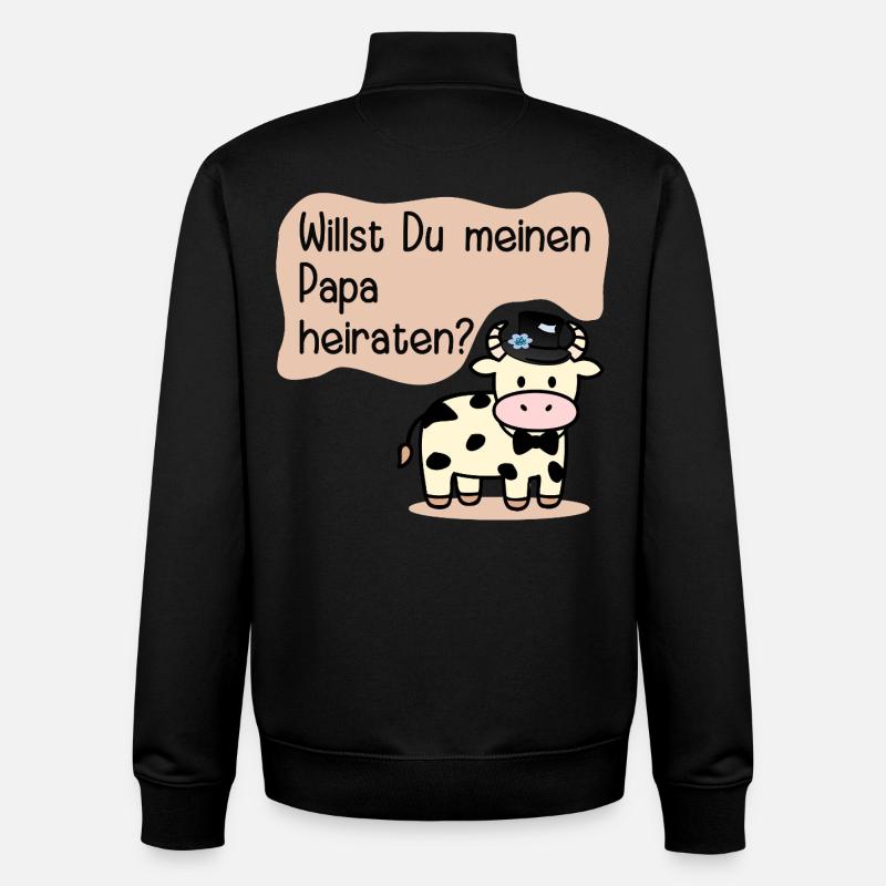 Épouser mon père - Demande en mariage - Sweat zippé unisexe en coton bio Stanley/Stella - noir