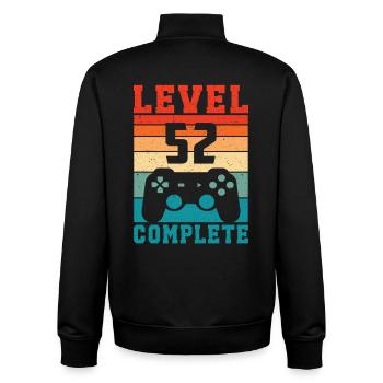 52. Geburtstag Level 52 Complete 52 Jahre Gamer - Unisex Organic Zip Sweatshirt von Stanley/Stella - Schwarz - Hinten - AI Model Male 185 light (185cm)
