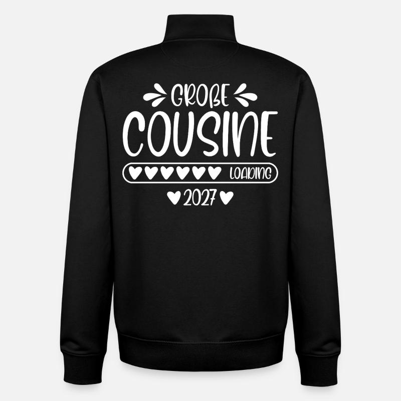 Große Cousine 2027 loading - Unisex Organic Zip Sweatshirt von Stanley/Stella - Schwarz