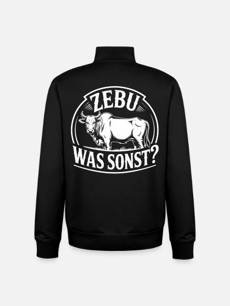 Zebu What else? Round badge - Unisex Organic Zip Sweatshirt by Stanley/Stella - black
