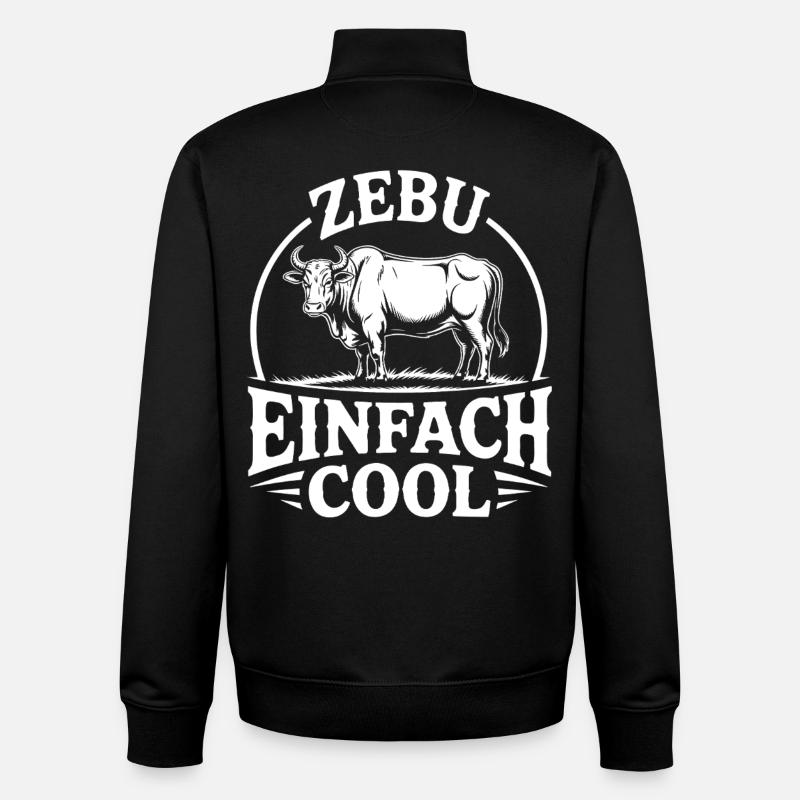 Zebu Simply Cool Logo - Unisex Organic Zip Sweatshirt by Stanley/Stella - black