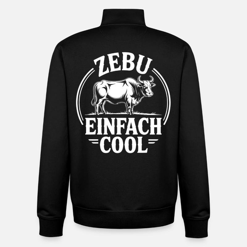 Zebu just cool - Unisex Organic Zip Sweatshirt by Stanley/Stella - black