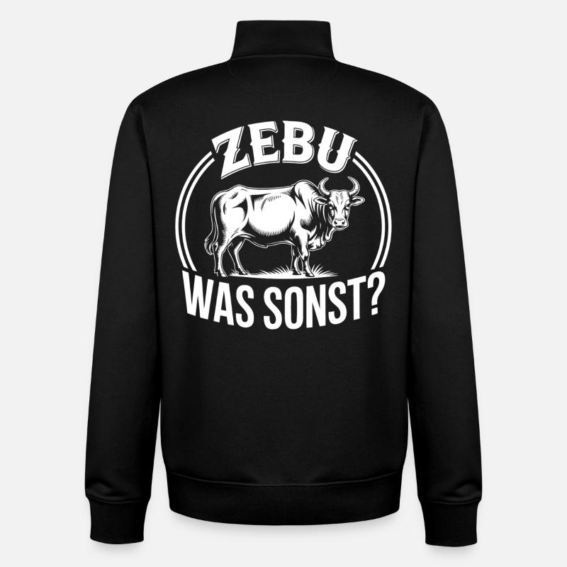 Zebu Hvad ellers? Grafik - Stanley/Stella unisex sweatshirt med lynlås i økologisk - sort