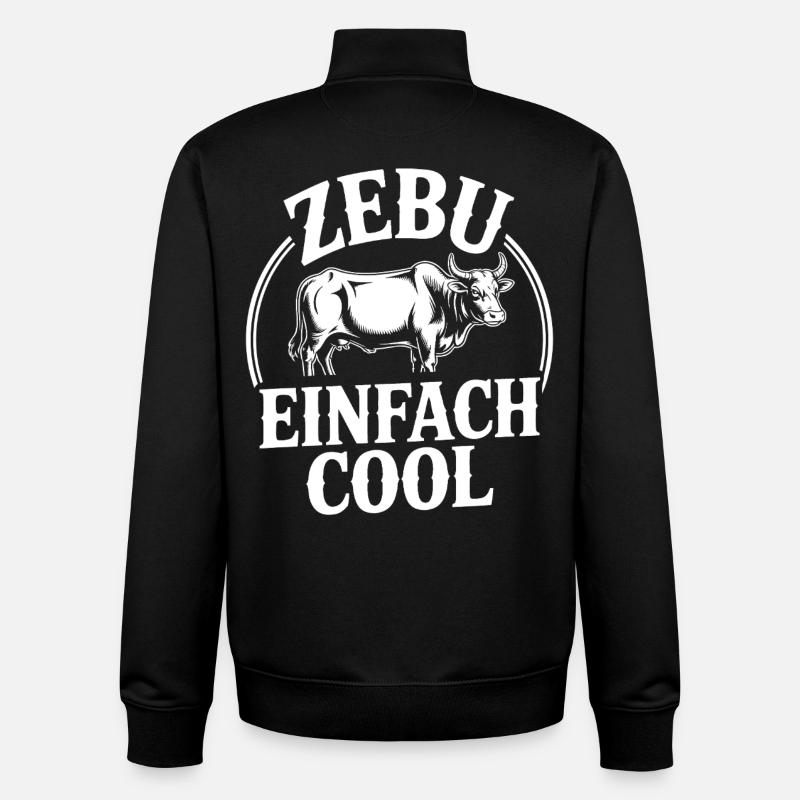 Zebu Simply Cool Logo - Sweat zippé unisexe en coton bio Stanley/Stella - noir