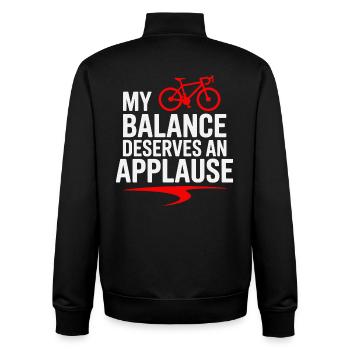 Professional Bicycle Acrobatics Performance Art  - Unisex Organic Zip Sweatshirt by Stanley/Stella - black - Back - AI Model Male 185 light (185cm)