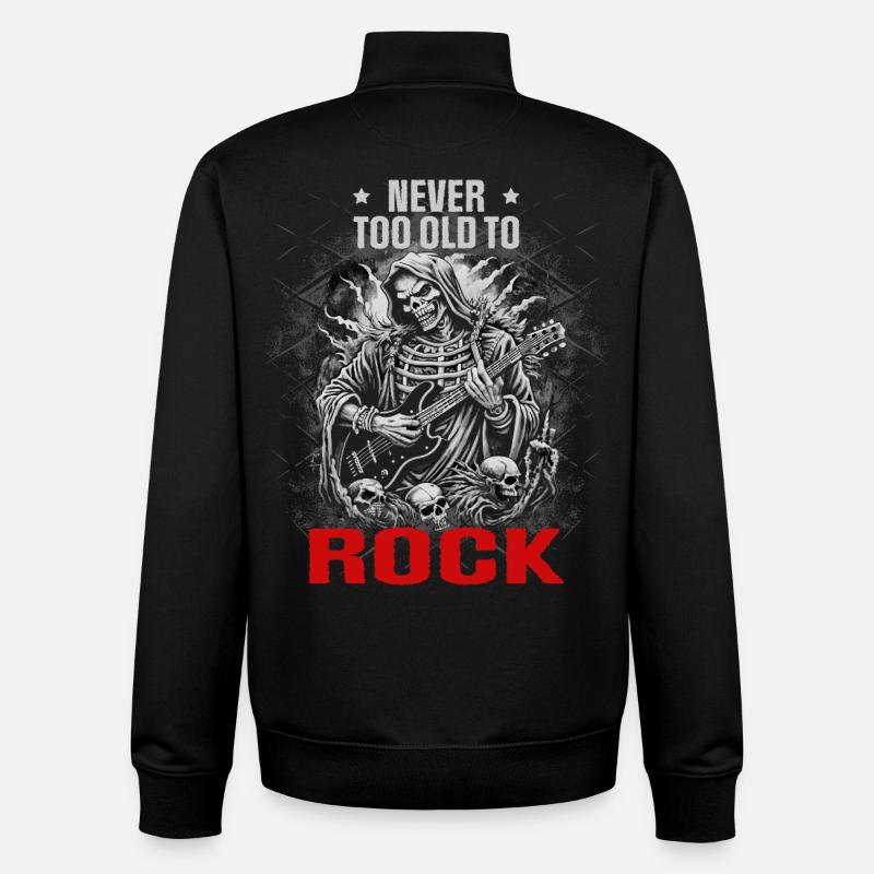 Never too old to Rock - Unisex Organic Zip Sweatshirt von Stanley/Stella - Schwarz