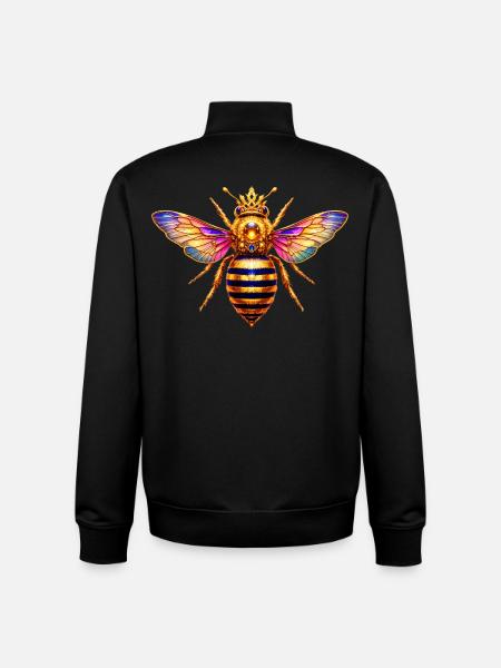 Queen Bee Bienenkönigin - Unisex Organic Zip Sweatshirt von Stanley/Stella - Schwarz