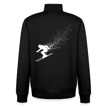 Skifahren Skifahrer Ski Skiurlaub  - Unisex Organic Zip Sweatshirt von Stanley/Stella - Schwarz - Hinten - AI Model Male 185 light (185cm)