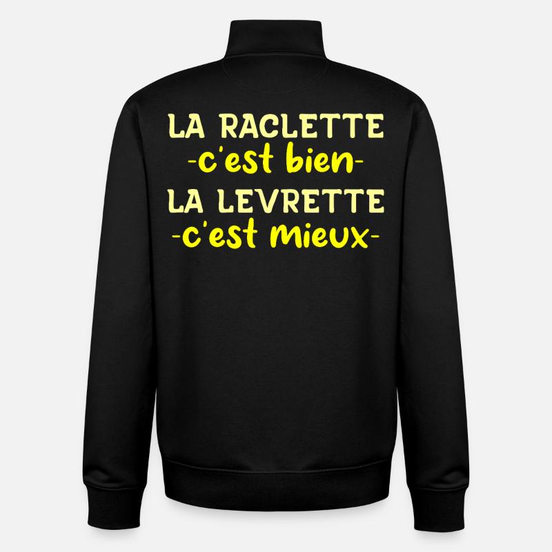 Raclette is good is better - Unisex Organic Zip Sweatshirt by Stanley/Stella - black