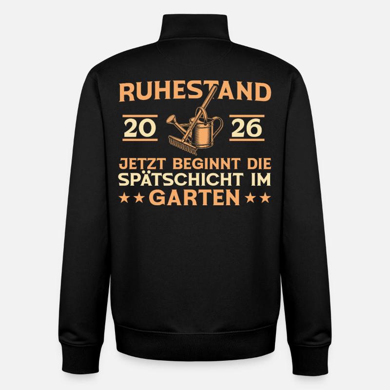 Gärtner Ruhestand 2026 Rente Garten Geschenk - Unisex Organic Zip Sweatshirt von Stanley/Stella - Schwarz