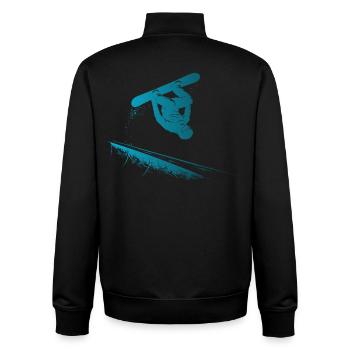 Slopestyle Salto Freestyle Wintersport Action - Unisex Organic Zip Sweatshirt von Stanley/Stella - Schwarz - Hinten - AI Model Male 185 light (185cm)