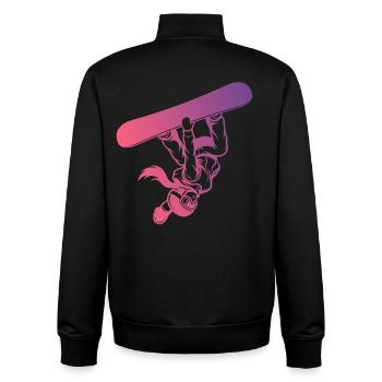 Slopestyle Salto Freestyle Wintersport Action - Unisex Organic Zip Sweatshirt von Stanley/Stella - Schwarz - Hinten - AI Model Male 185 light (185cm)