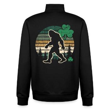 Big Foot St. Patricks Day - Unisex Organic Zip Sweatshirt von Stanley/Stella - Schwarz - Hinten - AI Model Male 185 light (185cm)