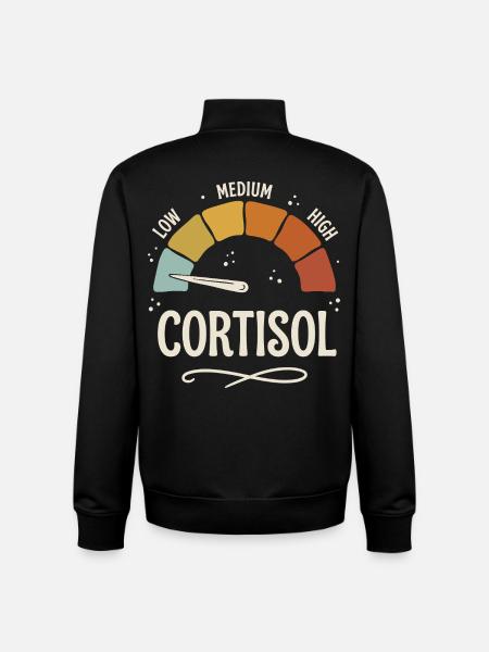 Low cortisol meme - Unisex Organic Zip Sweatshirt by Stanley/Stella - black