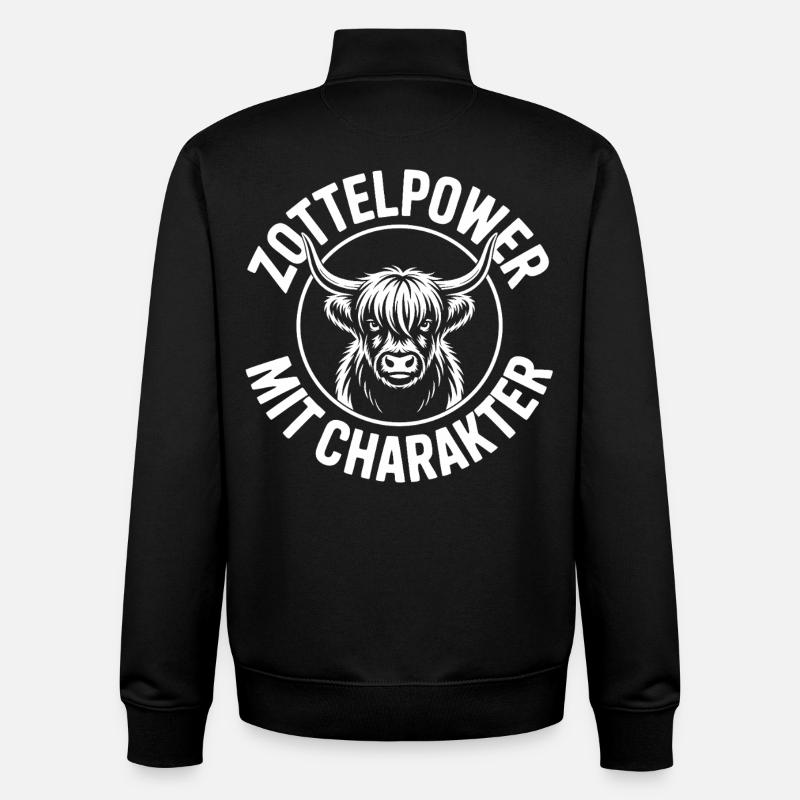 Highlandrinder Highlands - Unisex Organic Zip Sweatshirt von Stanley/Stella - Schwarz